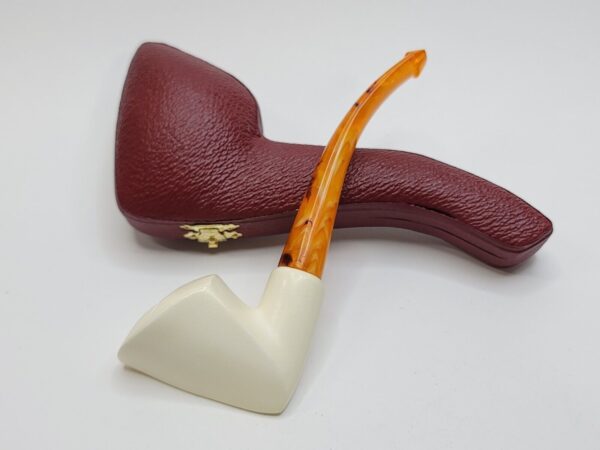 MBSD Meerschaum Small Block Meerschaum Tobacco Smoking Pipe, Fitted Case [SOLD OUT] - Image 8