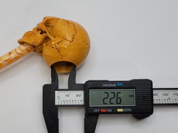 Sadik Yanik Block Meerschaum Churchwarden Skull Tobacco Smoking Pipe, Unsmoked [SOLD OUT] - Image 16
