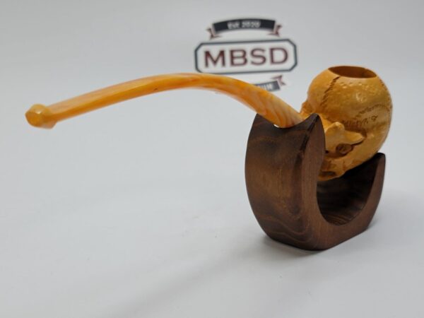 Sadik Yanik Block Meerschaum Churchwarden Skull Tobacco Smoking Pipe, Unsmoked [SOLD OUT] - Image 10