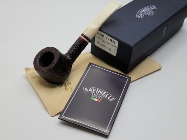 Savinelli Avorio 121 KS Rusticated Brown Pot Briar Tobacco Smoking, 6mm Filter [SOLD OUT] - Image 3