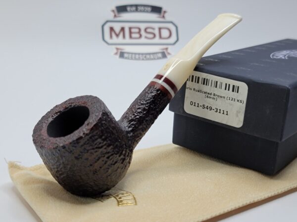 Savinelli Avorio 121 KS Rusticated Brown Pot Briar Tobacco Smoking, 6mm Filter [SOLD OUT]
