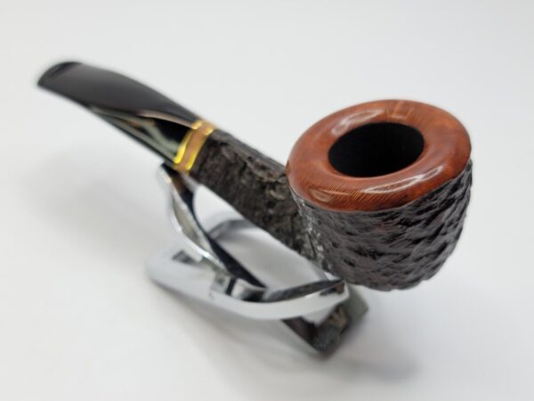 Savinelli Porto Cervo Rusticated 305 Bent Pot Briar Tobacco Smoking Pipe, 6mm [SOLD OUT] - Image 11
