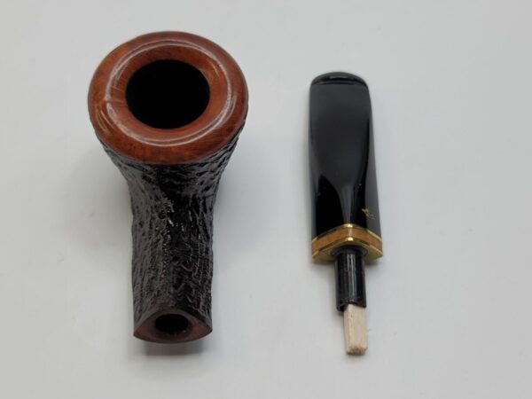 Savinelli Porto Cervo Rusticated 305 Bent Pot Briar Tobacco Smoking Pipe, 6mm [SOLD OUT] - Image 18