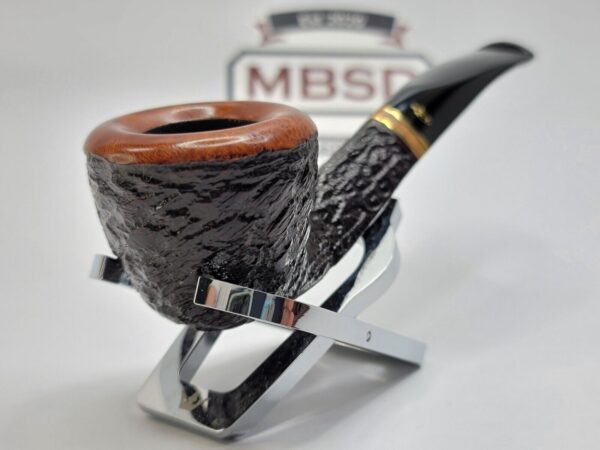 Savinelli Porto Cervo Rusticated 305 Bent Pot Briar Tobacco Smoking Pipe, 6mm [SOLD OUT] - Image 5
