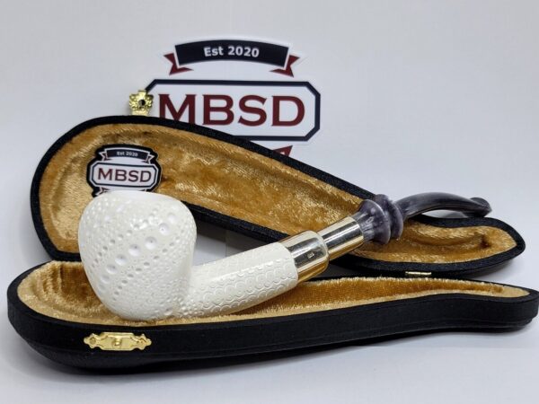 MBSD Meerschaum Acorn Spigot Block Meerschaum Tobacco Smoking Pipe, Fitted Case [SOLD OUT]