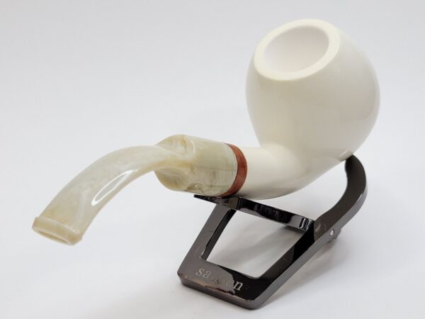 MBSD Meerschaum Deluxe Bent Apple Block Meerschaum Tobacco Pipe, 9mm Filter [SOLD OUT] - Image 11