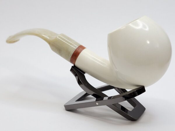 MBSD Meerschaum Deluxe Bent Apple Block Meerschaum Tobacco Pipe, 9mm Filter [SOLD OUT] - Image 13