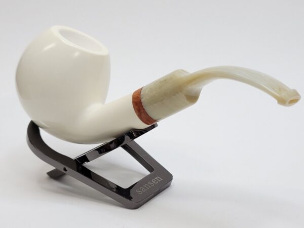 MBSD Meerschaum Deluxe Bent Apple Block Meerschaum Tobacco Pipe, 9mm Filter [SOLD OUT] - Image 14