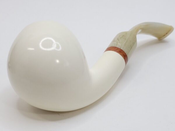 MBSD Meerschaum Deluxe Bent Apple Block Meerschaum Tobacco Pipe, 9mm Filter [SOLD OUT] - Image 15