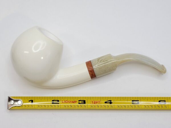 MBSD Meerschaum Deluxe Bent Apple Block Meerschaum Tobacco Pipe, 9mm Filter [SOLD OUT] - Image 17