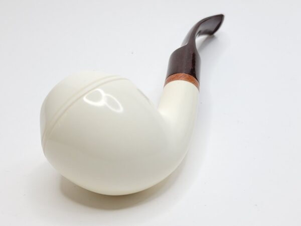 MBSD Meerschaum Deluxe Bent Rhodesian Block Meerschaum Tobacco Pipe, 9mm Filter [SOLD OUT] - Image 11