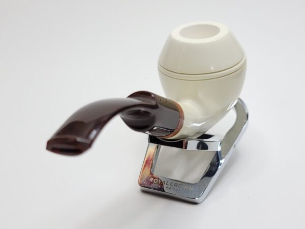 MBSD Meerschaum Deluxe Bent Rhodesian Block Meerschaum Tobacco Pipe, 9mm Filter [SOLD OUT] - Image 13