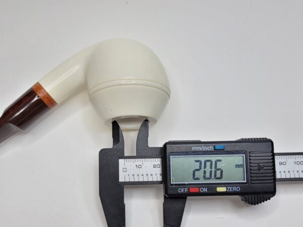 MBSD Meerschaum Deluxe Bent Rhodesian Block Meerschaum Tobacco Pipe, 9mm Filter [SOLD OUT] - Image 15