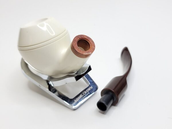 MBSD Meerschaum Deluxe Bent Rhodesian Block Meerschaum Tobacco Pipe, 9mm Filter [SOLD OUT] - Image 16
