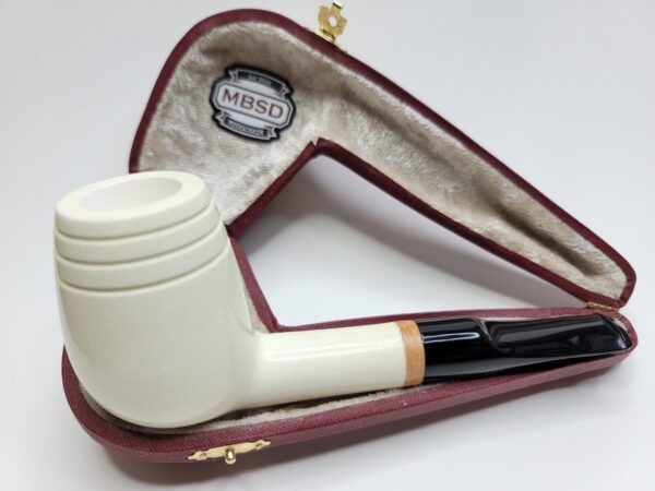 MBSD Meerschaum Deluxe Lovat Block Meerschaum Tobacco Smoking Pipe, 9mm, Case [SOLD OUT] - Image 4