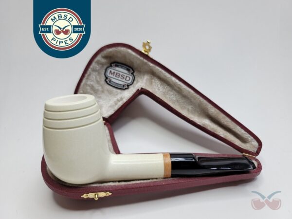 MBSD Meerschaum Deluxe Lovat Block Meerschaum Tobacco Smoking Pipe, 9mm, Case [SOLD OUT]