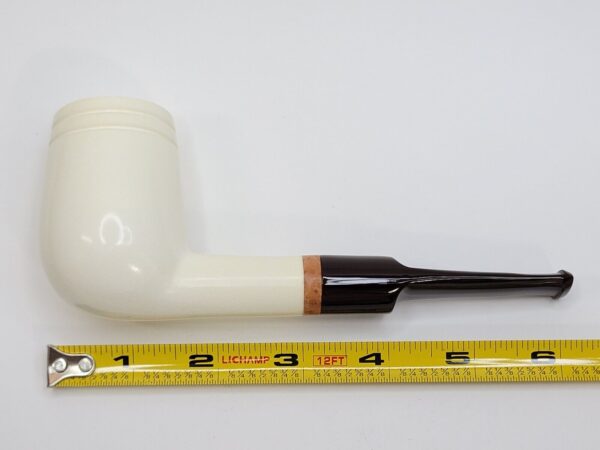 MBSD Meerschaum Deluxe Smooth Lovat Block Meerschaum Tobacco Pipe, 9mm Filter [SOLD OUT] - Image 16