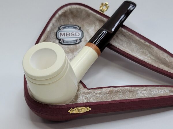 MBSD Meerschaum Deluxe Smooth Lovat Block Meerschaum Tobacco Pipe, 9mm Filter [SOLD OUT] - Image 3