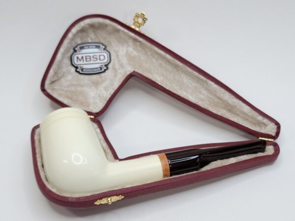MBSD Meerschaum Deluxe Smooth Lovat Block Meerschaum Tobacco Pipe, 9mm Filter [SOLD OUT] - Image 4
