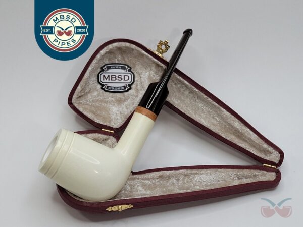MBSD Meerschaum Deluxe Smooth Lovat Block Meerschaum Tobacco Pipe, 9mm Filter [SOLD OUT]