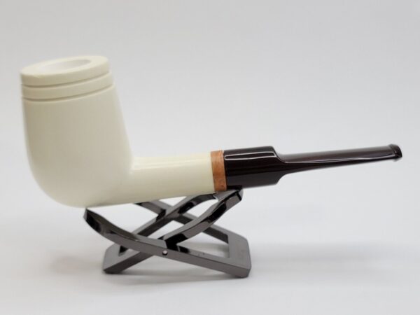 MBSD Meerschaum Deluxe Smooth Lovat Block Meerschaum Tobacco Pipe, 9mm Filter [SOLD OUT] - Image 9
