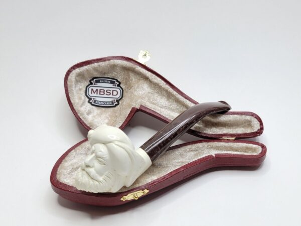 MBSD Meerschaum Figural Block Meerschaum Tobacco Smoking Pipe, Case [SOLD OUT] - Image 3