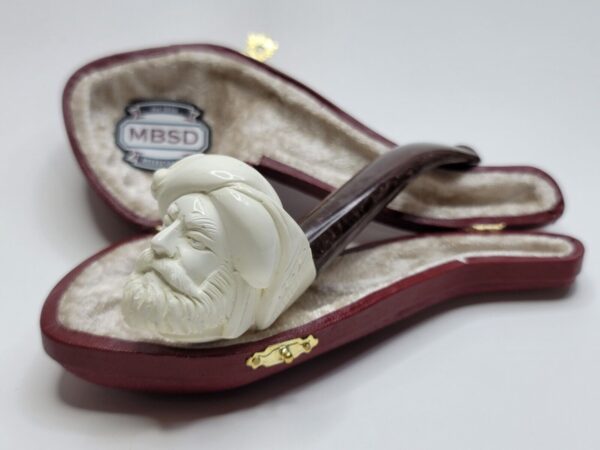 MBSD Meerschaum Figural Block Meerschaum Tobacco Smoking Pipe, Case [SOLD OUT] - Image 4