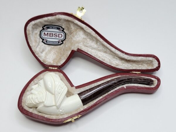 MBSD Meerschaum Figural Block Meerschaum Tobacco Smoking Pipe, Case [SOLD OUT] - Image 6