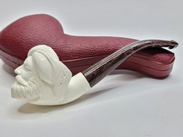 MBSD Meerschaum Figural Block Meerschaum Tobacco Smoking Pipe, Case [SOLD OUT] - Image 7