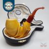 MBSD Meerschaum Masters Sadik Yanik Block Meerschaum Floral Tobacco Pipe, 9mm [SOLD OUT]