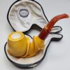 MBSD Meerschaum Masters Sadik Yanik Block Meerschaum Floral Tobacco Pipe, 9mm [SOLD OUT] - Image 3
