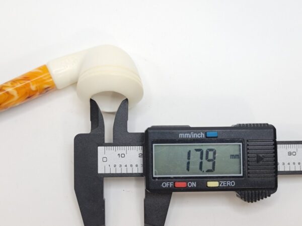 MBSD Meerschaum Small Bent Calabash Block Meerschaum Tobacco Pipe, Fitted Case [SOLD OUT] - Image 11