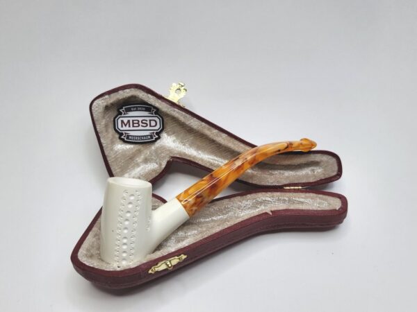 MBSD Meerschaum Small Block Meerschaum Pocket Tobacco Pipe, Fitted Case [SOLD OUT] - Image 3