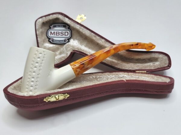 MBSD Meerschaum Small Block Meerschaum Pocket Tobacco Pipe, Fitted Case [SOLD OUT] - Image 4