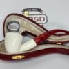 New Hand Carved Block Meerschaum Pipe w/ Fitted Case 5.5" Unique, Smoking Pipe [SOLD OUT]