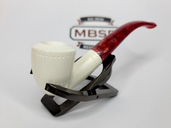 New Hand Carved Block Meerschaum Pipe w/ Fitted Case 5.5" Unique, Smoking Pipe [SOLD OUT] - Image 5