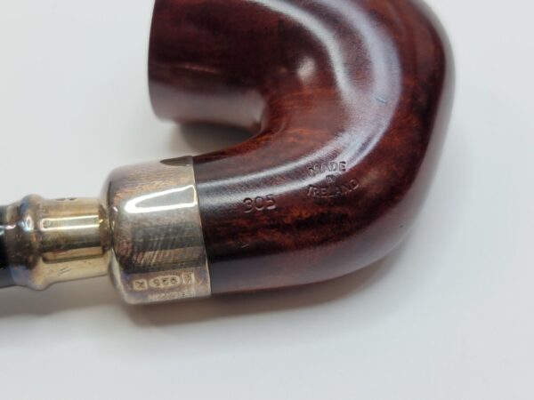 Peterson System Spigot 305 Smooth Bell Calabash Briar Tobacco Pipe, Silver, New [SOLD OUT] - Image 12