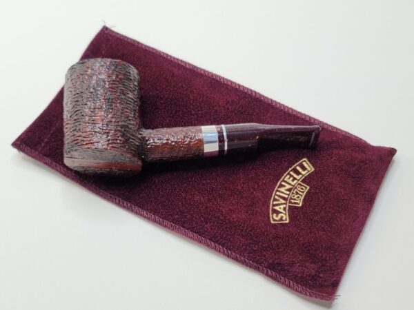 Savinelli Bacco Rusticated Dark Brown 311 KS Poker Briar Tobacco Pipe, 6mm [SOLD OUT] - Image 13