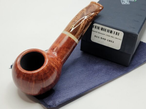 Savinelli Dolomiti Smooth 320 KS Bent Author Briar Tobacco Pipe, 6mm [SOLD OUT] - Image 3