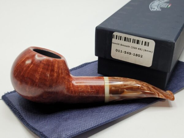 Savinelli Dolomiti Smooth 320 KS Bent Author Briar Tobacco Pipe, 6mm [SOLD OUT] - Image 4