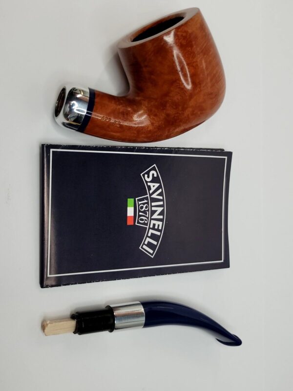Savinelli Eleganza Smooth Natural 622 KS 6mm, Bent Pot, Briar Tobacco Pipe [SOLD OUT] - Image 13