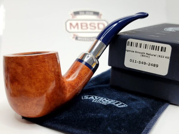 Savinelli Eleganza Smooth Natural 622 KS 6mm, Bent Pot, Briar Tobacco Pipe [SOLD OUT]