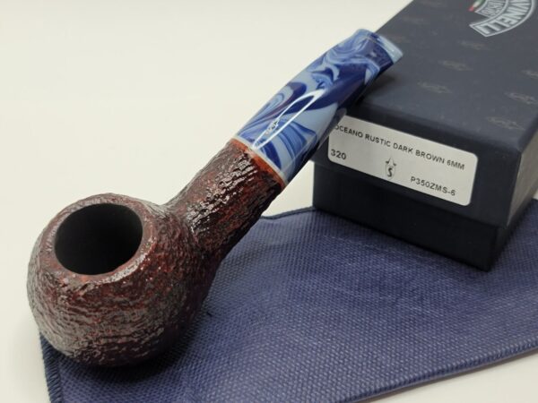 Savinelli Oceano Rusticated 320 KS Author Briar Tobacco Pipe, 6mm Filter [SOLD OUT] - Image 3
