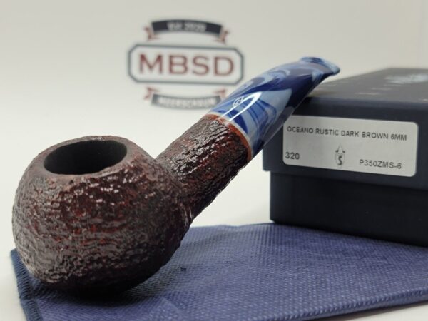 Savinelli Oceano Rusticated 320 KS Author Briar Tobacco Pipe, 6mm Filter [SOLD OUT]
