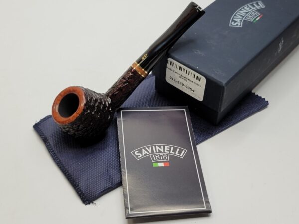 Savinelli Porto Cervo 207 Rusticated Straight Apple Briar Tobacco Pipe, 6mm - Image 4