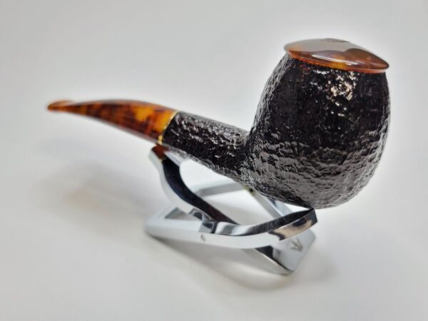Savinelli Tortuga 173 Apple Bulldog Hybrid Rusticated Briar Tobacco Pipe, 6mm [SOLD OUT] - Image 11