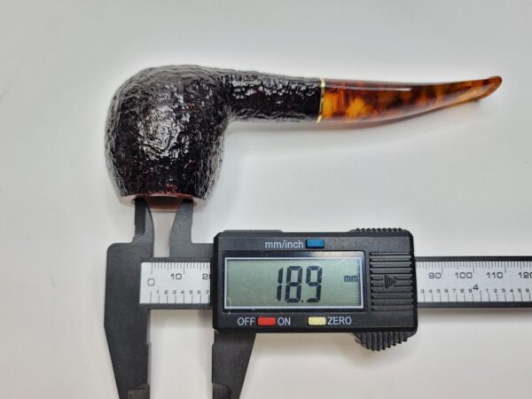 Savinelli Tortuga 173 Apple Bulldog Hybrid Rusticated Briar Tobacco Pipe, 6mm [SOLD OUT] - Image 15