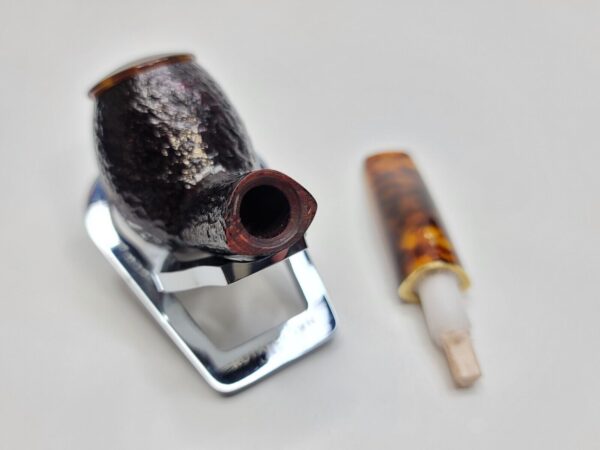 Savinelli Tortuga 173 Apple Bulldog Hybrid Rusticated Briar Tobacco Pipe, 6mm [SOLD OUT] - Image 17