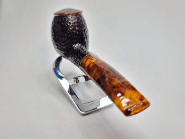 Savinelli Tortuga 173 Apple Bulldog Hybrid Rusticated Briar Tobacco Pipe, 6mm [SOLD OUT] - Image 8
