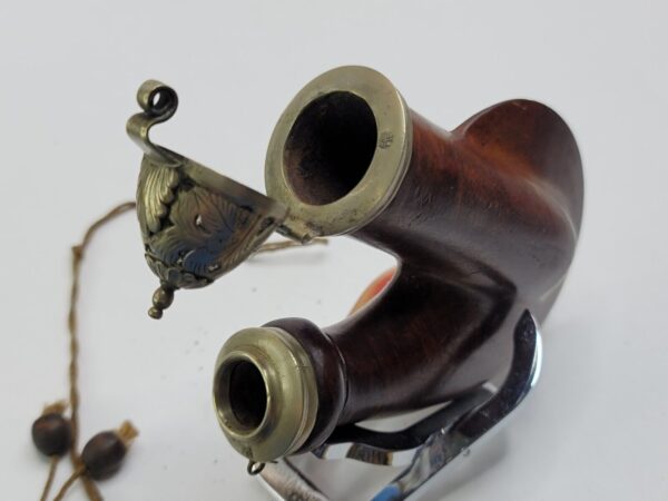 Antique German Ulmer Wooden Tobacco Smoking Pipe With Stem, Hallmark Silver [SOLD OUT] - Image 12